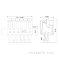 Conector de bloque de terminal masculino y femenino de 3.81 mm Pitch Pitch con botones de resorte